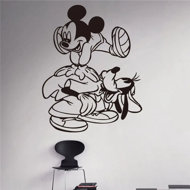 Креативный новый игровой костюм Микки Мауса Гуфи детские наклейки на стены для