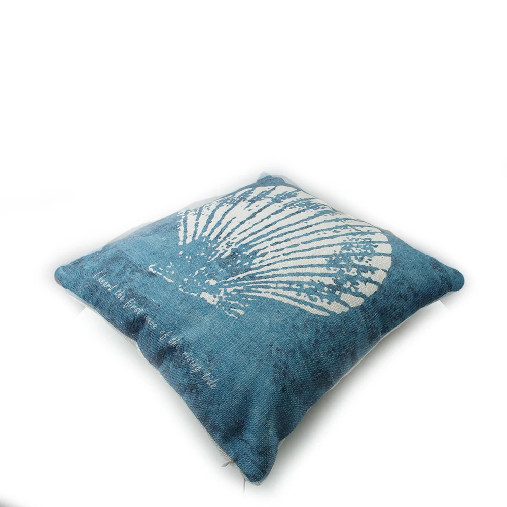 Голубая морская животная оболочка из хлопка и льна | Дом сад