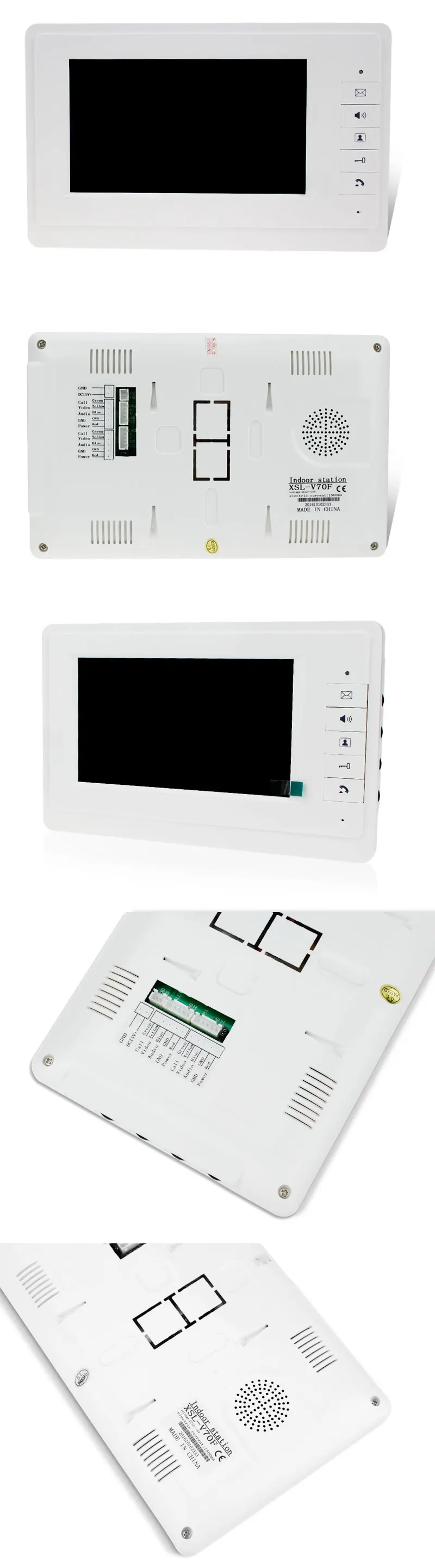 " TFT lcd цветной экран видео дверной звонок Домофон внутренний монитор блок с 25 мелодий для домашней квартиры Сейф V70F