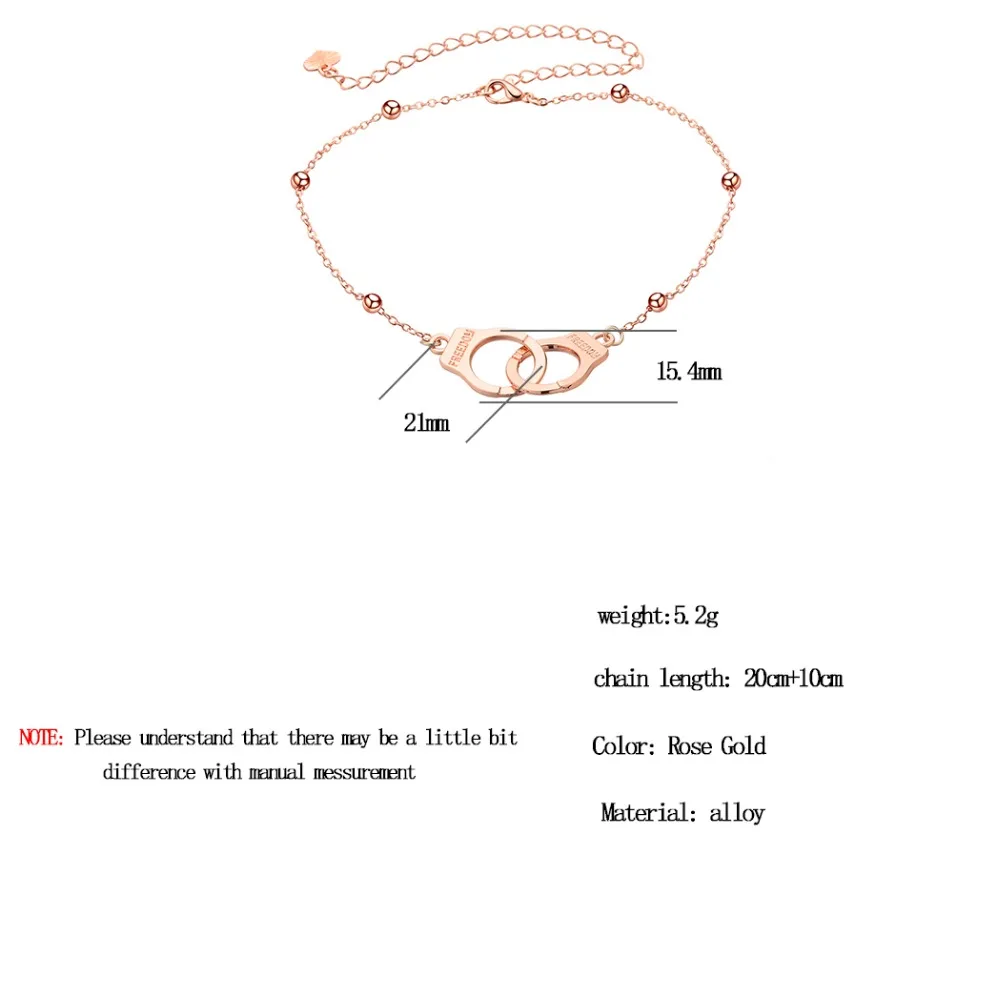 Браслет Chereda Anklets наручники из сплава розового и серебряного цвета женские