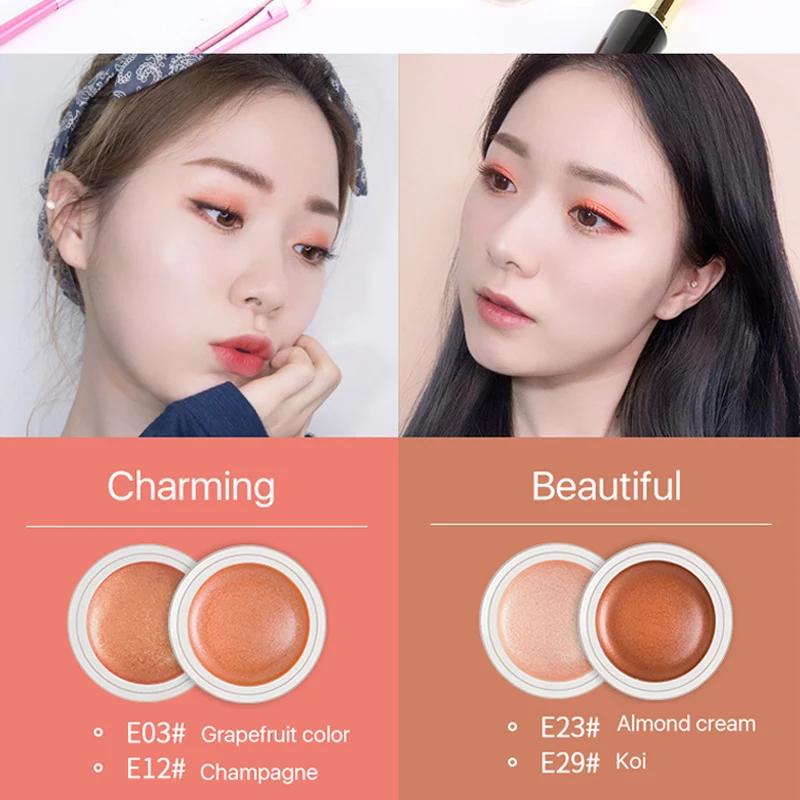 Один тени для век Shimmer Долгое пигмент теней макияжа крем Nude Make Up натуральный Цвет