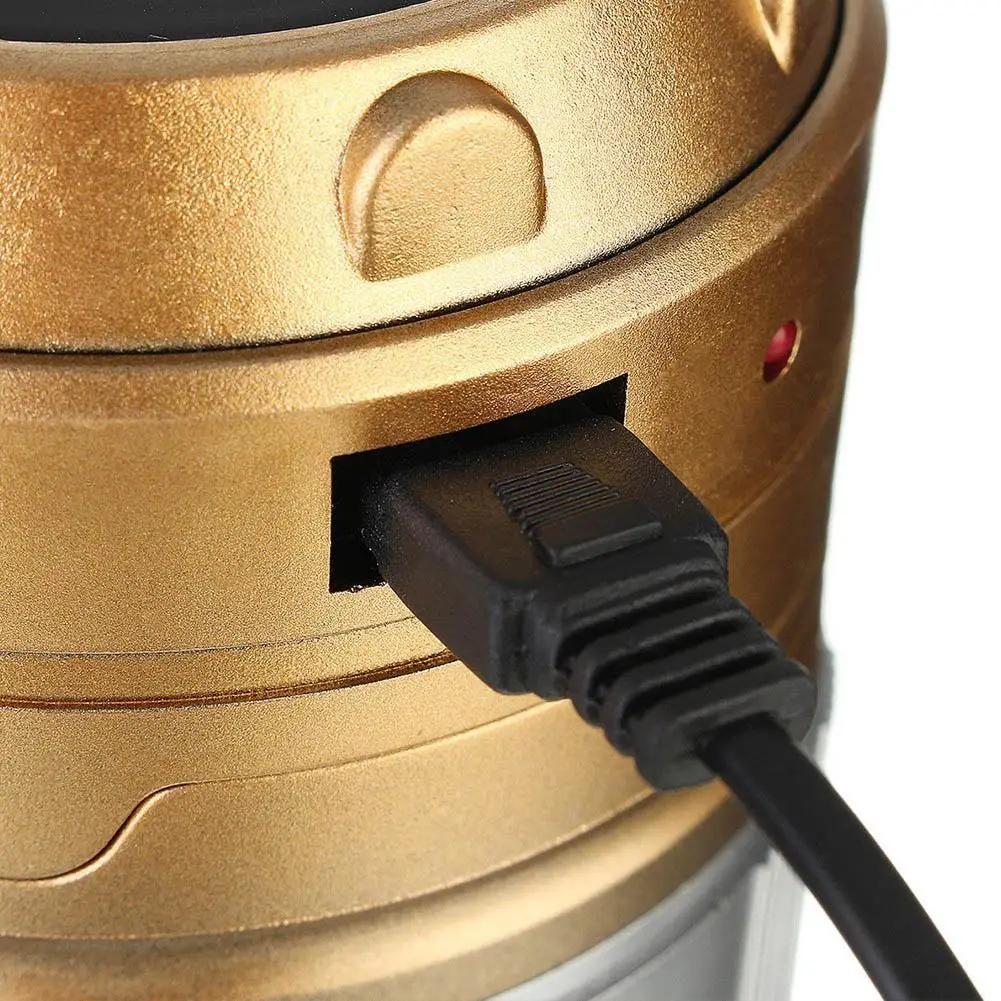 Портативный Кемпинг туризм Солнечный фонарь светильник USB перезаряжаемый