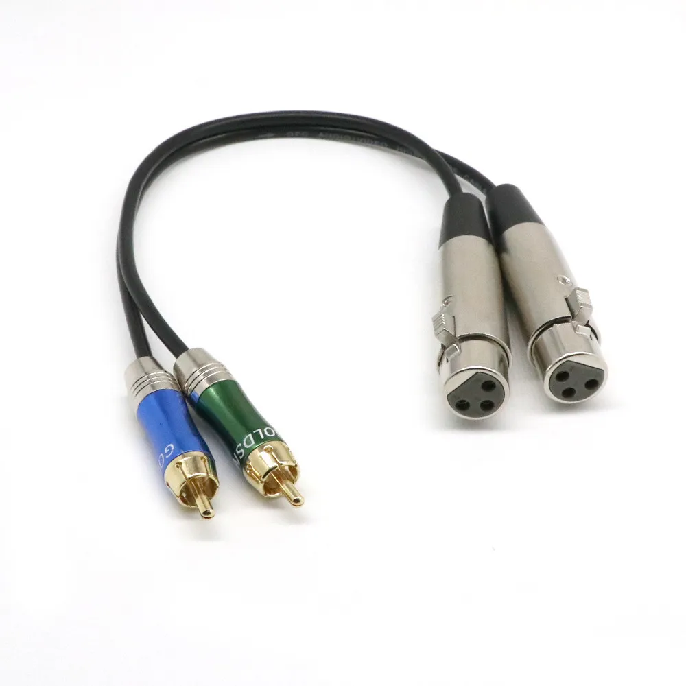 Двойной соединительный кабель HIPERDEAL XLR папа RCA Мама 2 XLRM аудиошнур|audio cord|xlr xlrxlr male |