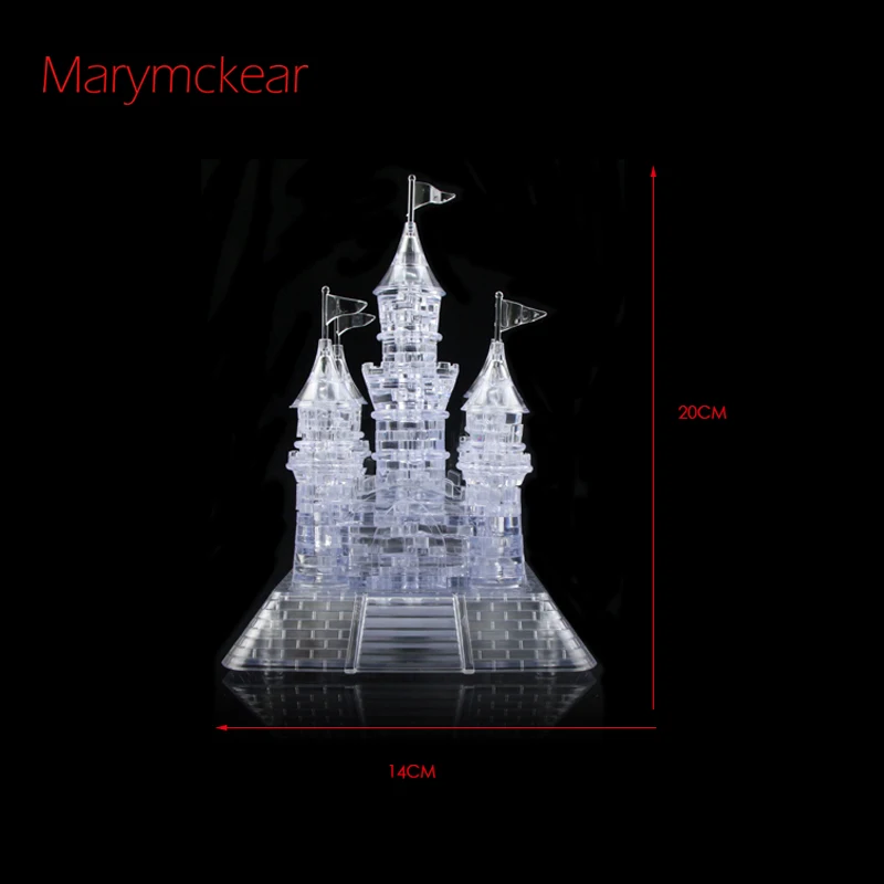 Красивые строительные пазлы 3d Хрустальная головоломка модель с музыкальными и