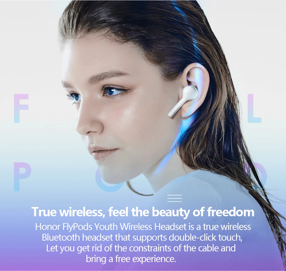 huawei Honor FlyPods Молодежная версия TWS Беспроводные Bluetooth 5,0 наушники водонепроницаемые с микрофоном Музыка сенсорная Беспроводная зарядка
