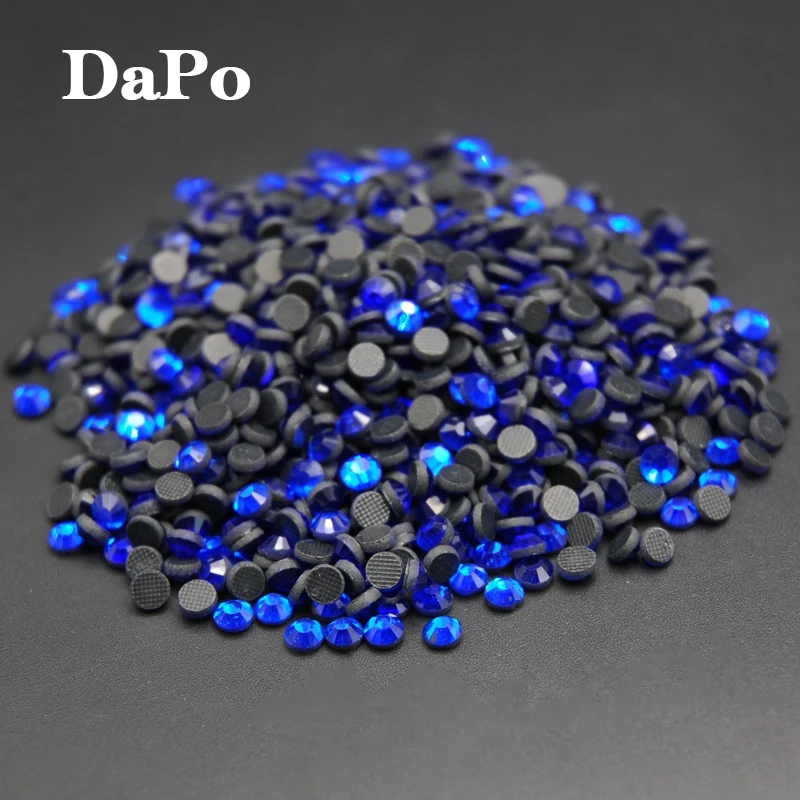 Сапфировые/синие бриллиантовые стразы горячей фиксации со стразами|rhinestone stickers for