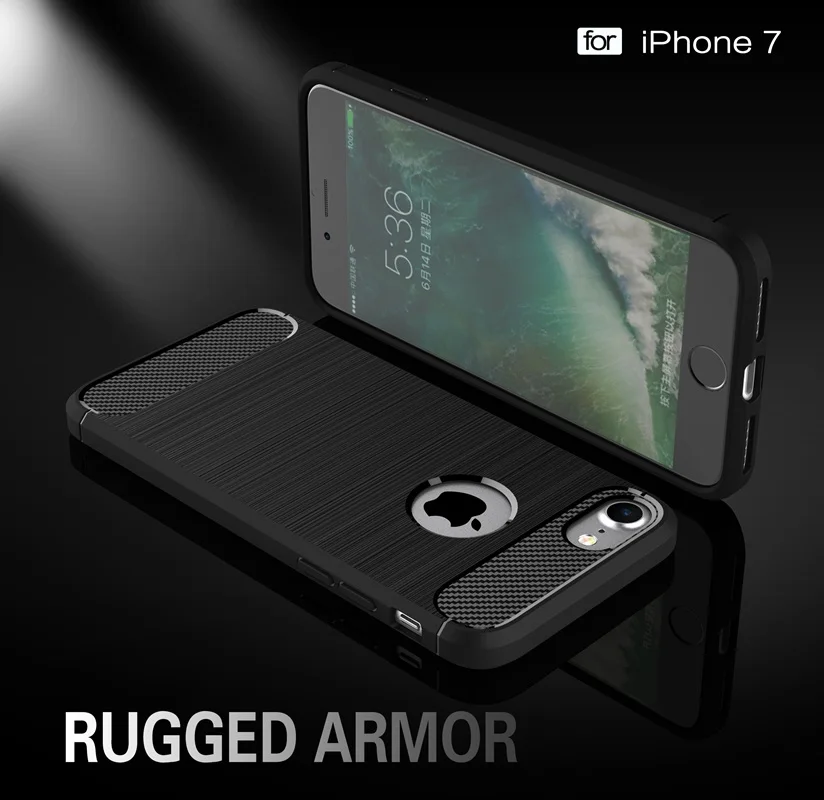 

Rugged Armor Phone Case For iPhone 11 Pro Max 6 6S 7 8 Plus X Xs Max XR SE 2020 Shockproof Silicone Soft Protection Cover