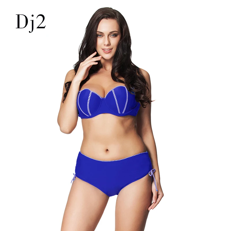 Большой размер купальник высокая талия бикини пуш-ап бразильский сексуальный