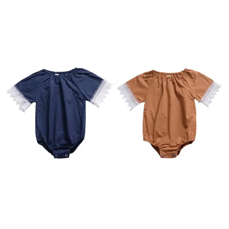 Комплект из 2 предметов для маленьких девочек белый комбинезон с оборками и