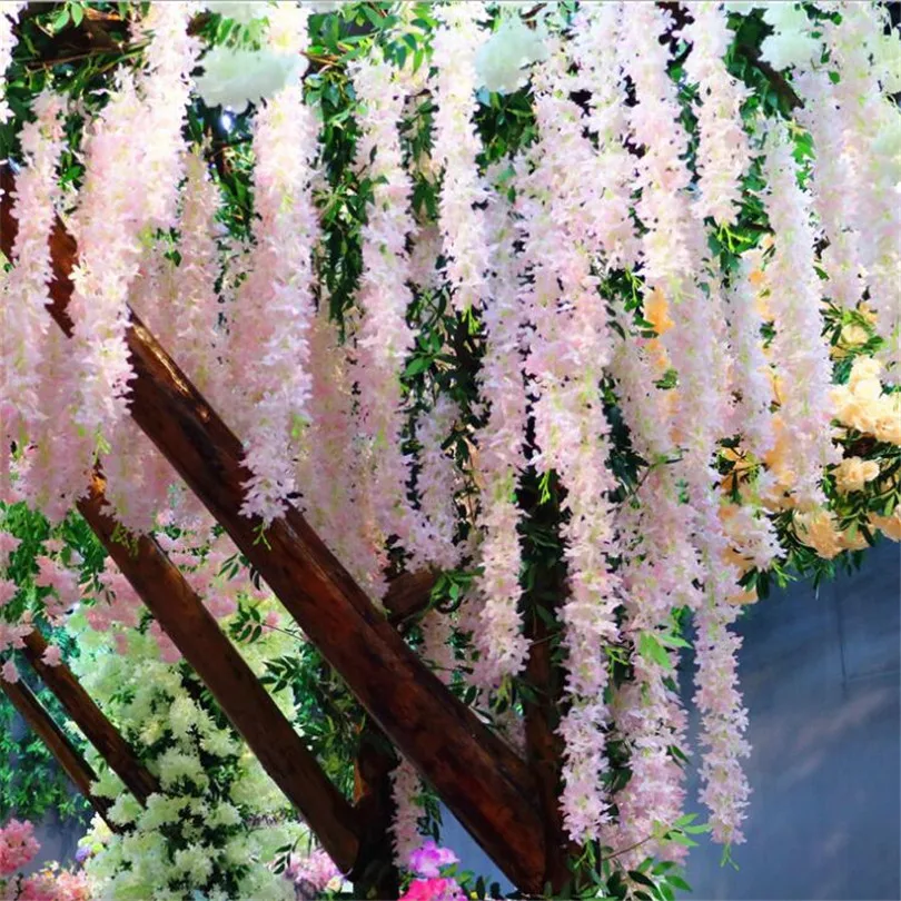 Шелковые цветущие вишневые цветы 11 шт. шприцы цветочные Струны для свадебного