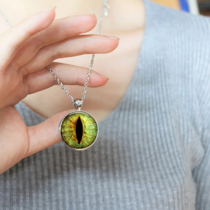 Стеклянный купол оптом подвеска в виде дракона ожерелье с подвеской кошачьего