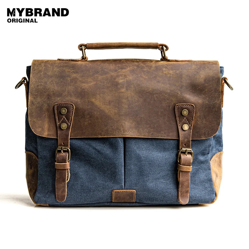 Mybrandoriginal сумка мужская парусиновая сумки старинные ранцы кожаные большой