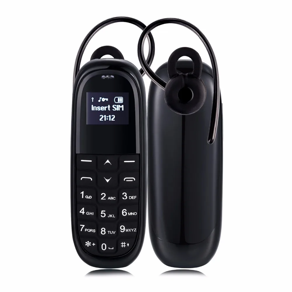 AEKU kk1 мини карманные мобильные телефоны 0,66 дюймов беспроводные Bluetooth наушники набор маленький сотовый телефон волшебный голос Русская клавиатура