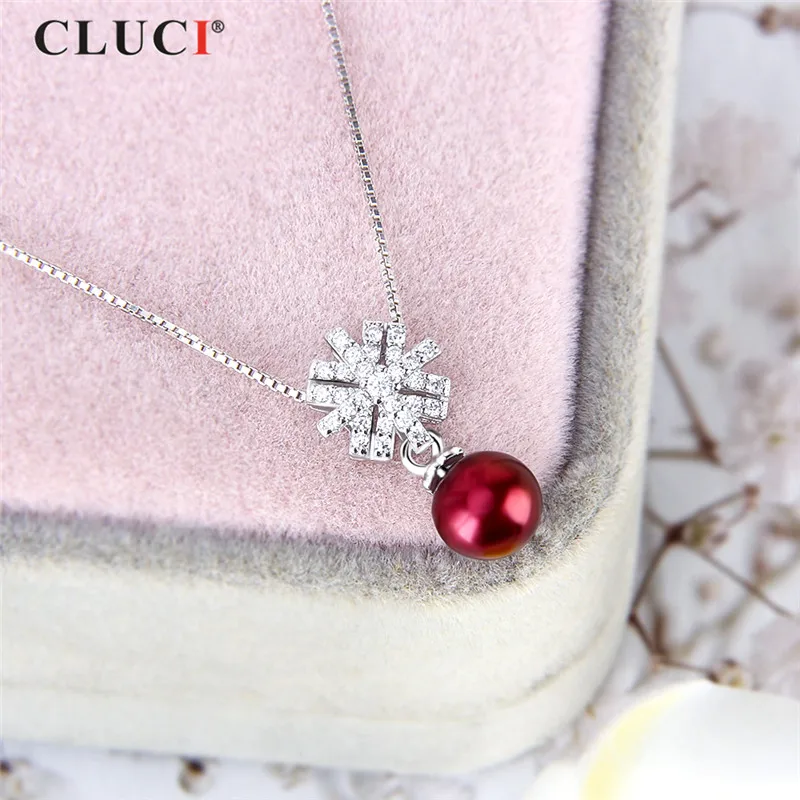 Кулон CLUCI из серебра 925 пробы с цирконом для ожерелья жемчугом кулон женщин
