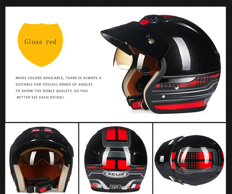 TAIWEN ZEUS moto rcycle открытый шлем солнцезащитные очки прочные Ретро Винтажные шлемы шлем мото точка одобренный скутер велосипедный шлем