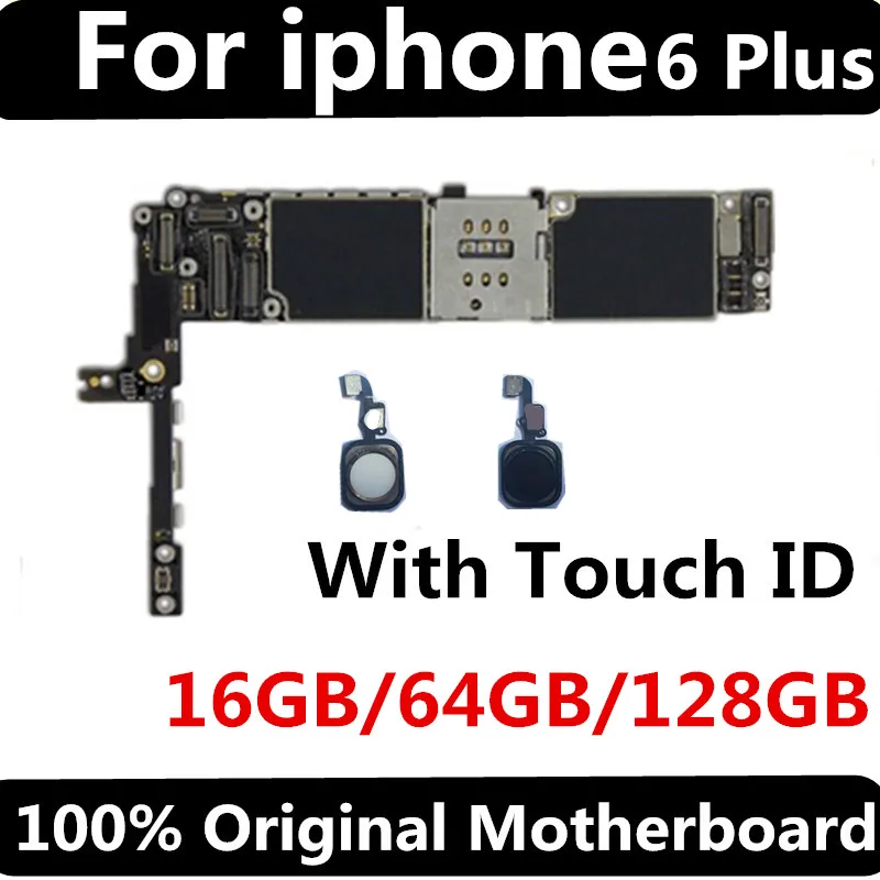 Заводская разблокированная материнская плата для iphone 6P 6plus 16GB 64GB 128GB IOS логическая