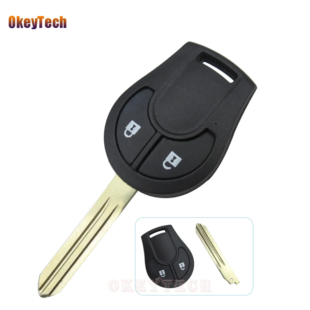 OkeyTech чехол для ключа Nissan 2 кнопки сменный дистанционного автомобиля Micra K14 FCC March