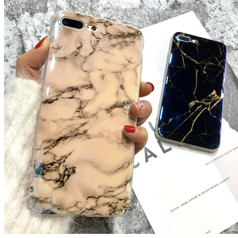KINBOM Ретро Мрамор Чехол для мобильного телефона iPhone X 6 6s плюс мягкий чехол IPhone 7 8