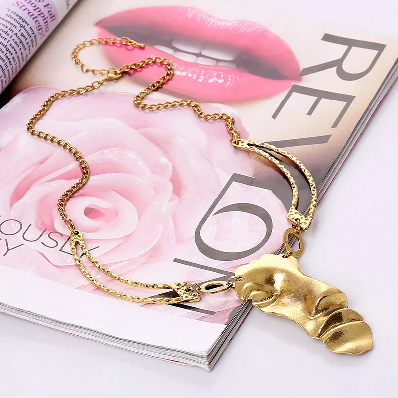 Новинка 2018 ожерелье в стиле панк Этническая маска на половину лица подвеска под