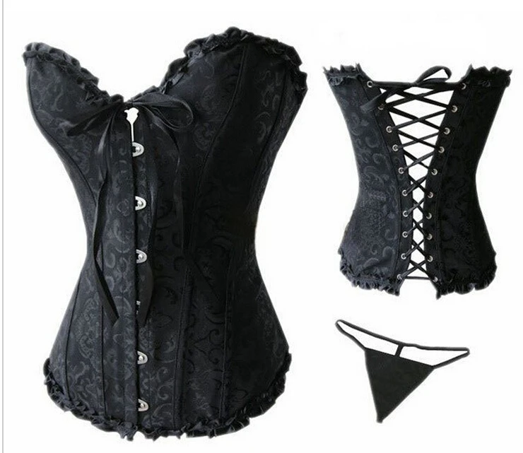 

Bustier Corset Top Plus Size Corsets for Women Fashion Floral Black Lace Trim Renaissance Corset Overbus XXL 3XL 4XL 5XL 6XL 8XL