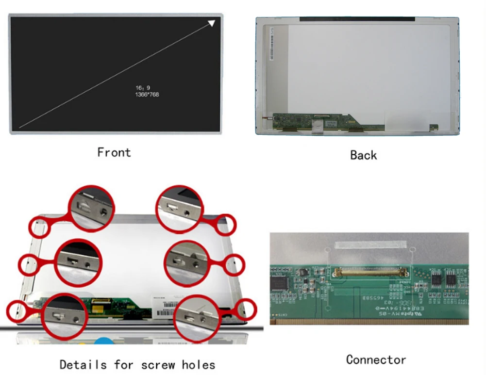 Ноутбук Экран для Acer Aspire ms2286 MS2265 MS2264 (15 6 дюймов 1366x768 40pin ТК) | Компьютеры и офис