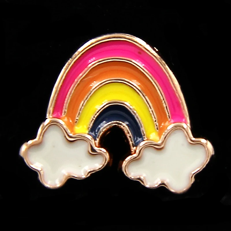 YUKAM Slider Jewelry Friendship 8mm Cute Enamel Rainbow LGBT Slide Charms Keeper for Mesh Bracelet DIY Accessories Making | Украшения и