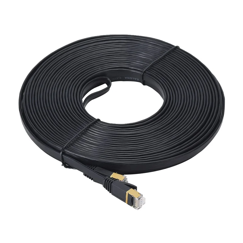 50ft 100ft черный белый CAT7 прямой сетевой кабель 15 м 30 LAN SSTP Lan Кабель CAT 7 патч-корд
