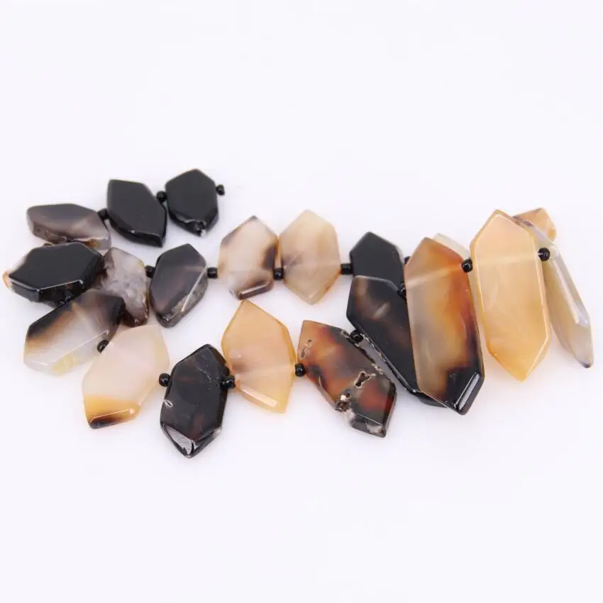 Полированный необработанный натуральный сон ачат плиты палка бусины кулон