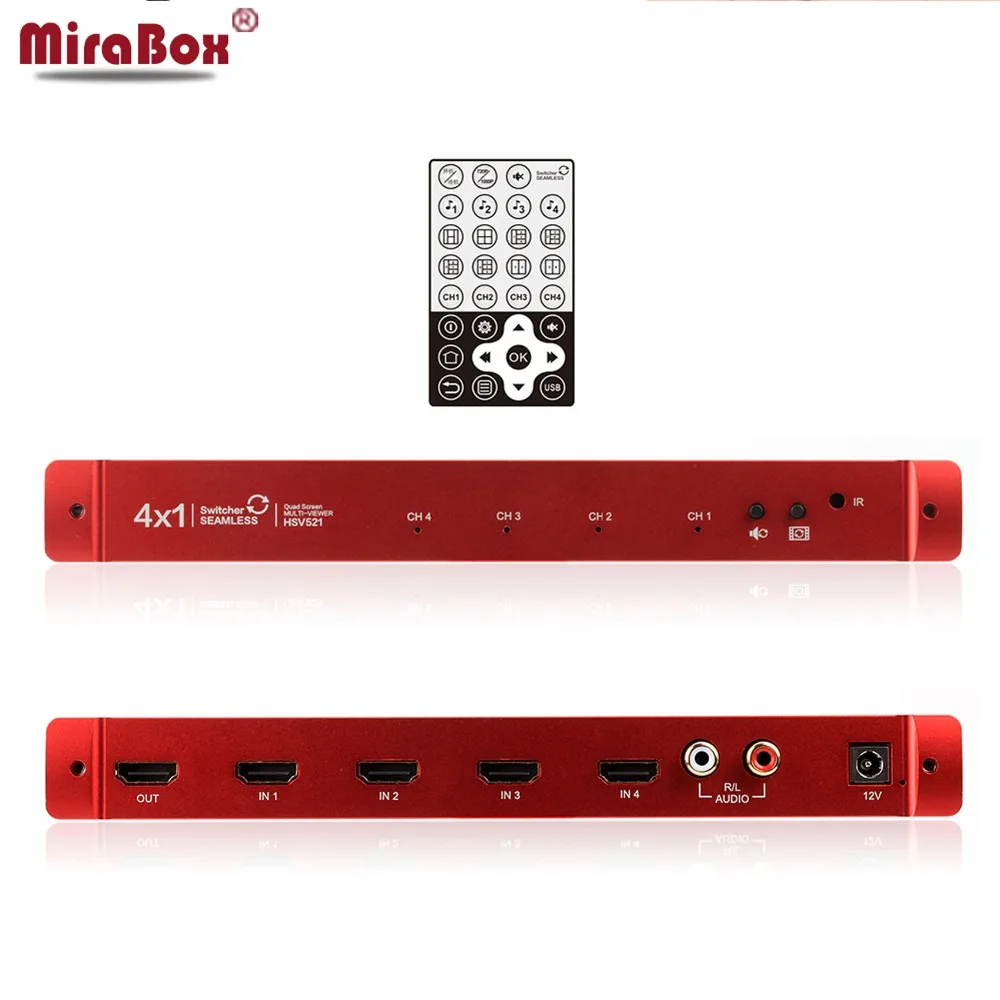 MiraBox 4X1 HDMI Multi-viewer Quad экран в режиме реального времени Multiviewer с бесшовный