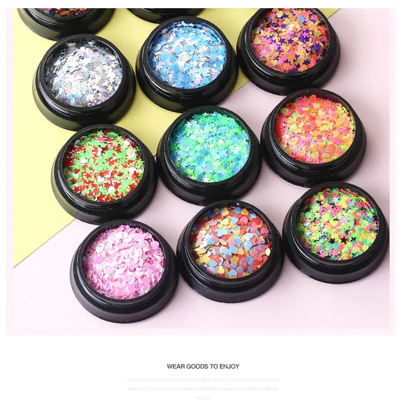 1 коробка блёстки для ногтей Русалка хлопья блестящие украшения маникюра