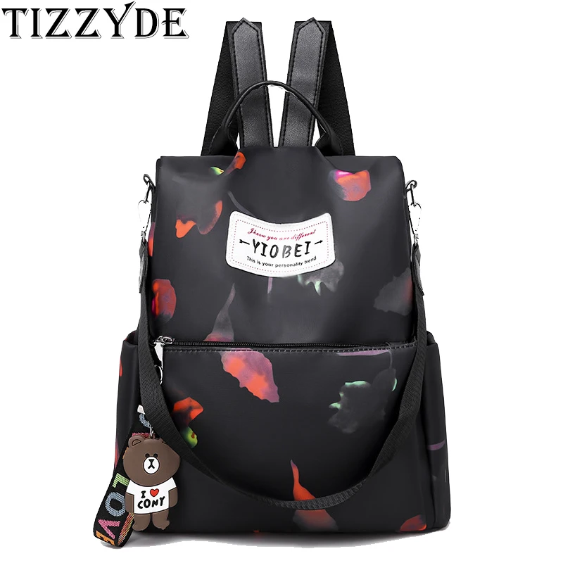 

Anti-theft Shoulder Bag Female 2019 New Oxford Cloth Canvas Casual Ladies Backpack Printing Travel Bag WHY61