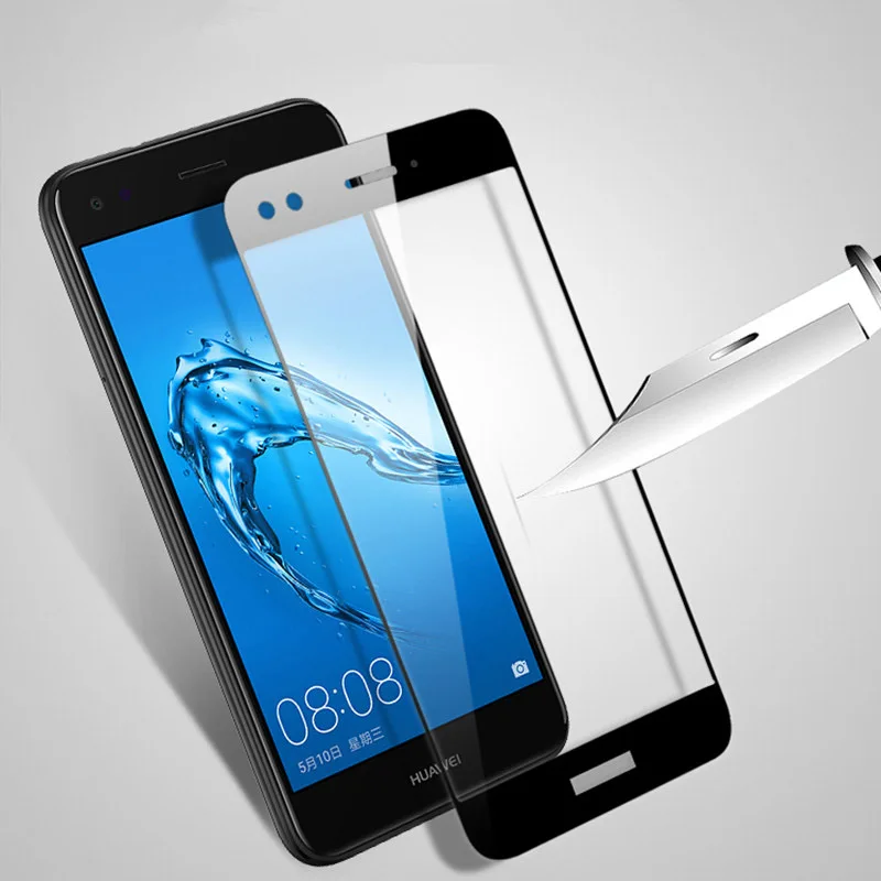 Полное покрытие закаленное стекло для Huawei Mate 10 P10 Lite Plus P9 2017 Y5 ii Y6 Y7 Prime чехол с