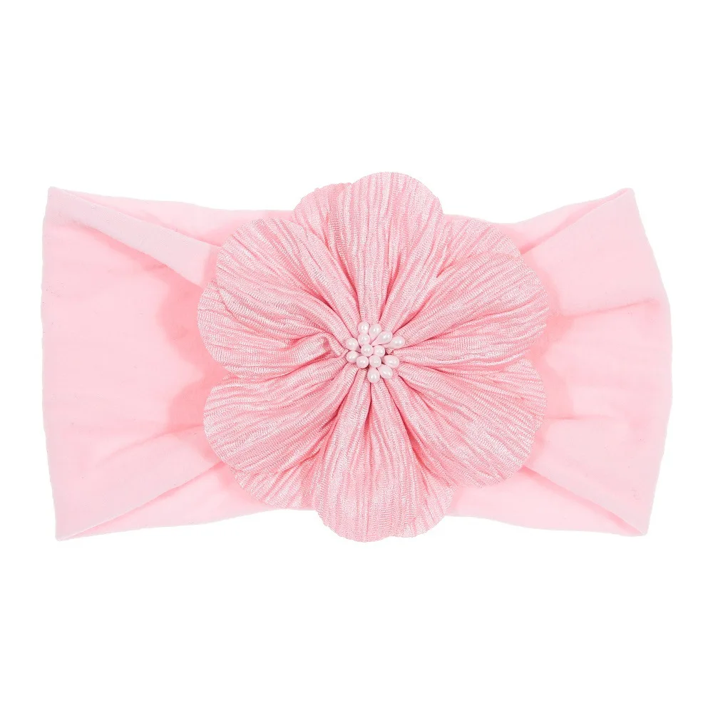 Широкие нейлоновые повязки на голову для младенцев 36 шт./лот шифоновые с цветами