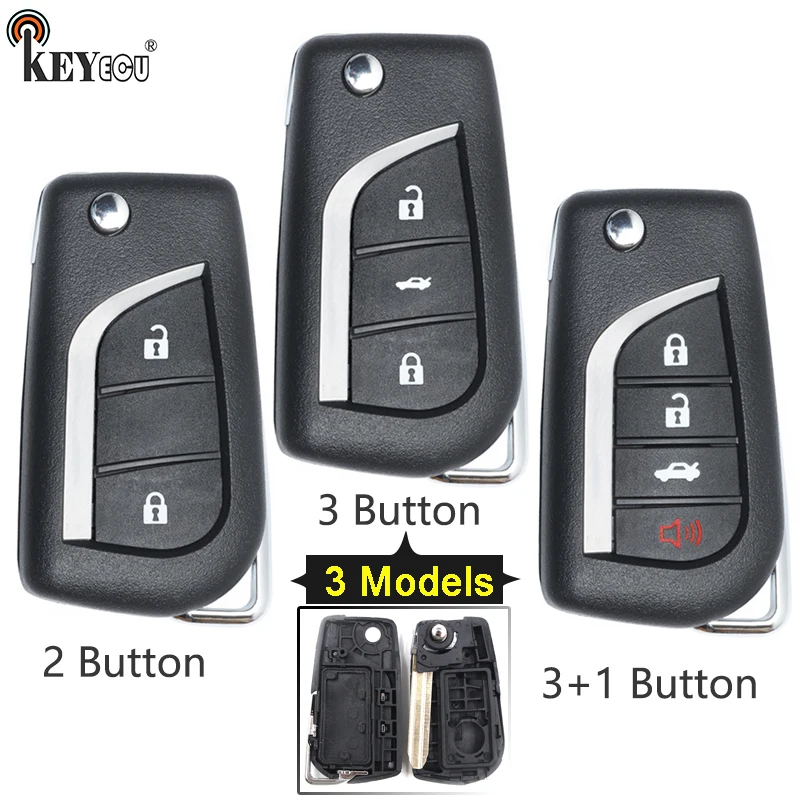 KEYECU для Toyota модифицированный Флип обложка сменная дистанционного ключа
