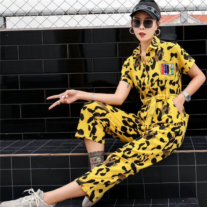 Женские повседневные брюки Tide футболка в стиле хип-хоп с леопардовым принтом