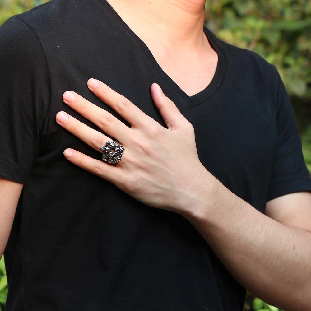 Скелет кольцо 316L нержавеющая сталь модные вечерние ювелирные изделия оптом