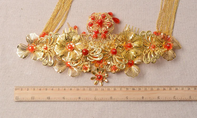 Мать Корона бижутерия ретро Китайский cheongsam напорного потока гребень украшен