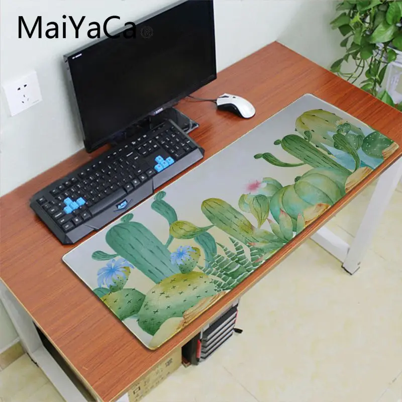 Lock Edge 30X70cm Maiyaca акварельный кактус офисные мыши геймер Коврик для мыши игровой коврик для мыши xl скорость клавиатура Коврик для мыши ноутбук ПК стол коврик - Цвет: Lock Edge 30X70cm