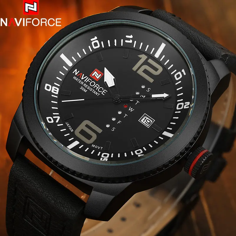 NAVIFORCE Лидирующий бренд модные повседневные кварцевые часы для мужчин армейские