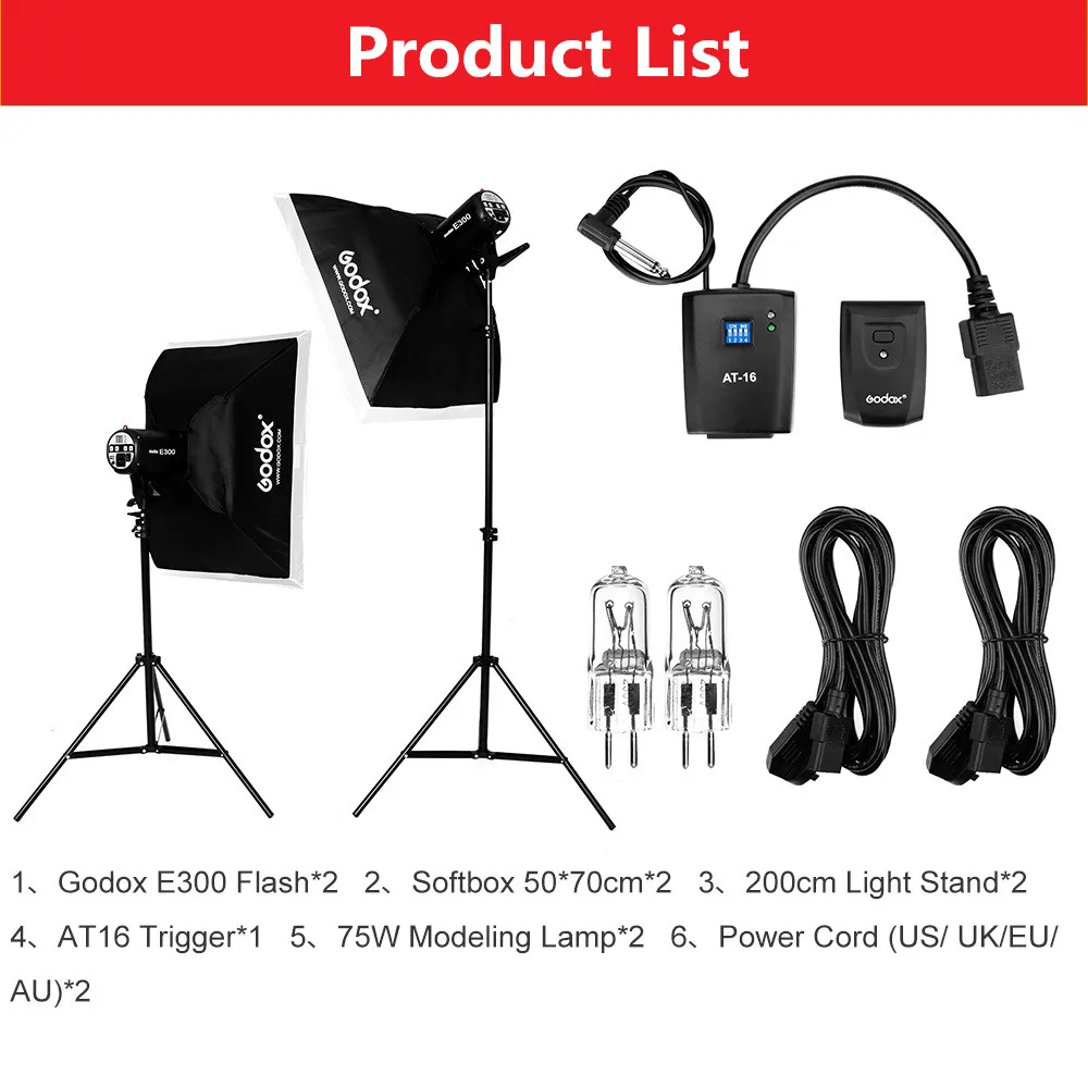 600Ws Godox строб студия Flash Light Kit 600 W фотографическое освещение стробики световые