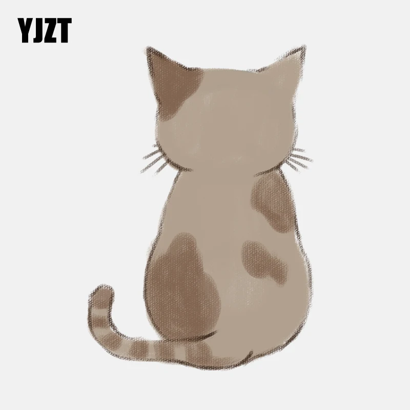 

YJZT, 8,7 см * 12,5 см, украшение на заднее стекло с милым котом, автомобильная наклейка из пвх 11-00908