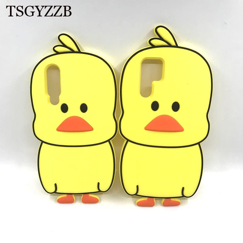 

Soft Silicon Case For Huawei P30 Lite Pro 3D Cute Yellow Duck Back Cover For Huawei P30 P30lite P30pro Fundas Cartoon Phone Case