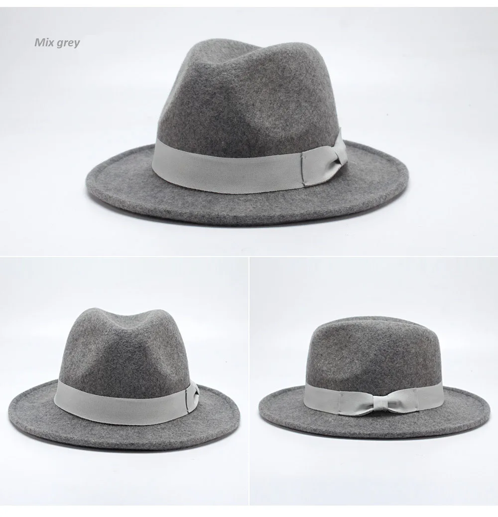 Фибоначчи осень зима с широкими полями Fedora Мужская коричневая джазовая шляпа плоские поля фетровая шапка Трилби котелок из шерсти шляпы для женщин еврейская шляпа