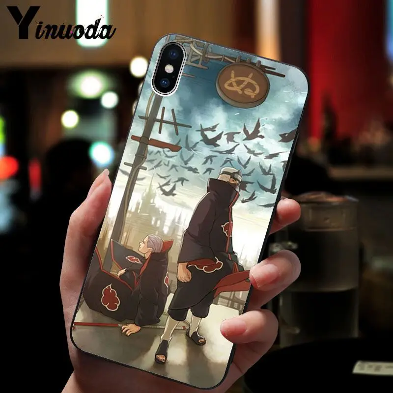 11pro MAX Naruto AKATSUKI умный чехол черный мягкий для телефона iPhone 8 7 6 6S Plus 5 5S SE XR X XS