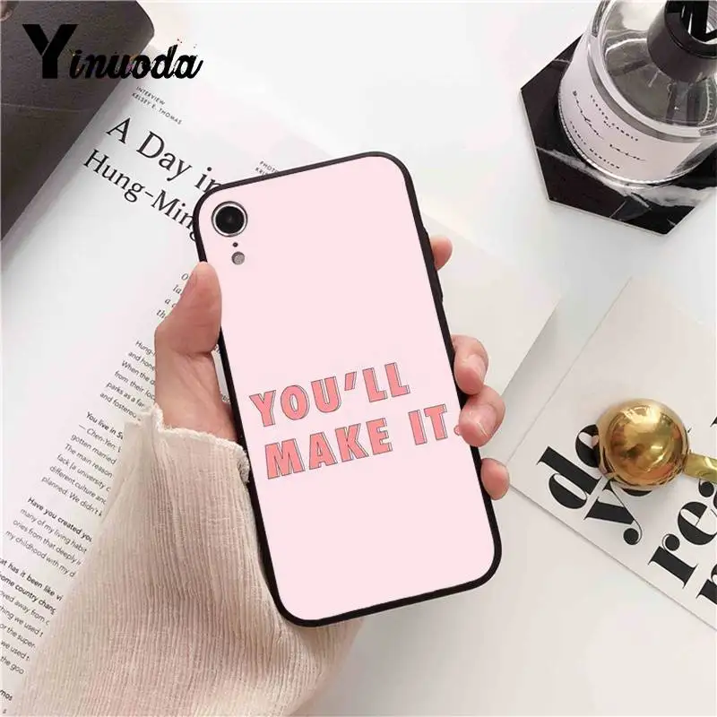 Yinuoda Chic Pink Marble Pretty design Silicone Phone Case Cover for iPhone 8 7 6 6S 6Plus X XS MAX 5 5S SE XR 11 pro max | Мобильные