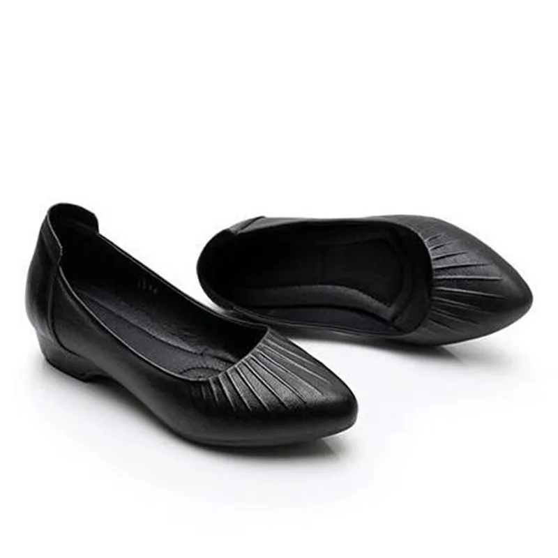 

ZXRYXGS Brand Shoes Fashion Pointed Genuine Leather Shoes Woman 2019 New Shallow Mouth Peas Shoes Comfort Soft Women Flat Shoes
