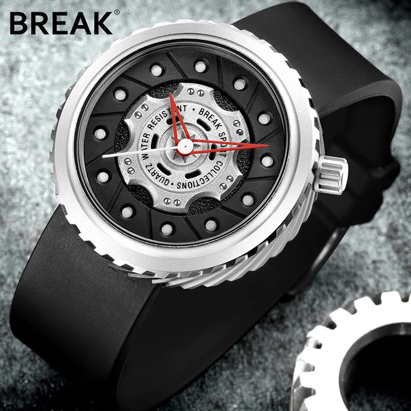 Роскошные Брендовые мужские спортивные часы BREAK Crazy Speed повседневные модные