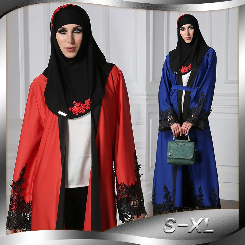 2019 женское мусульманское Абая платье кардиган клубвечерние плюс размер