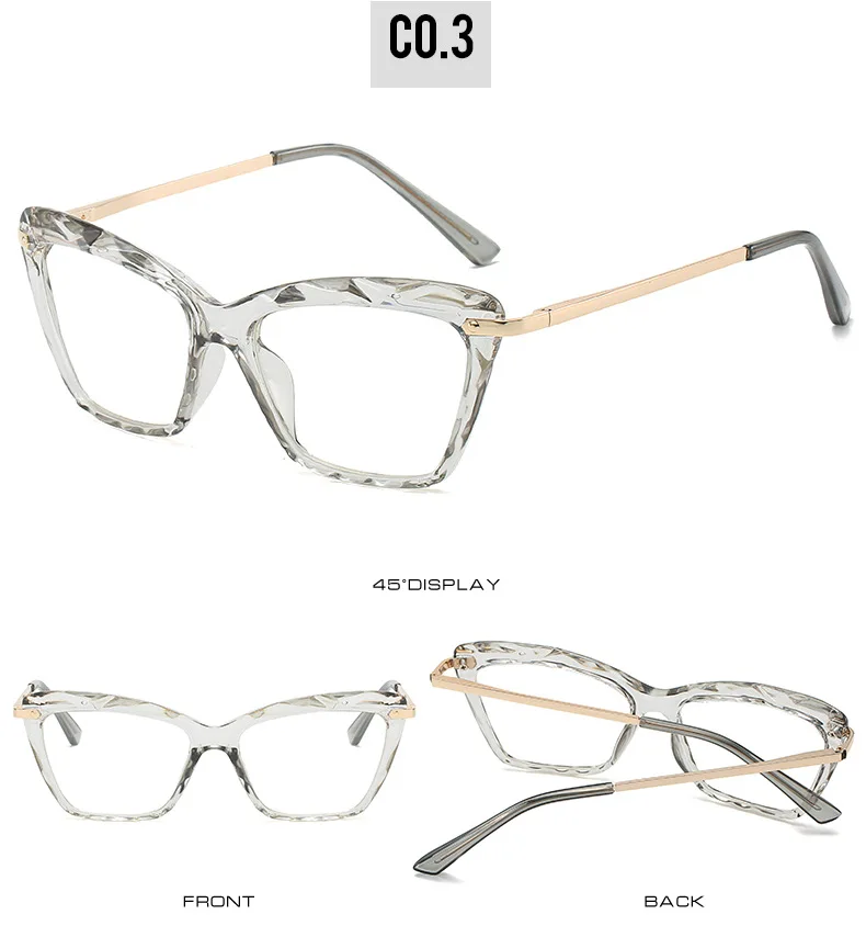 Kottdo Metal Square Women Eyeglasses Spectacle Frame Clear Designer Optical Glasses Frames Computer Eye Glasses
