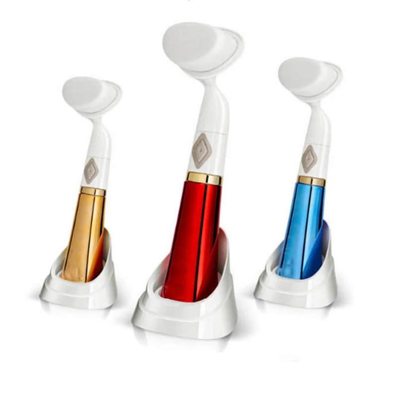 4 цвета Pro Mini Электрический глубокое очищение лица щетка для удаления угрей